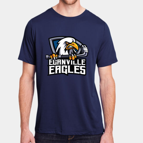 Core365 Unisex Eagles Crest Printed Performance T-Shirt Thumbnail