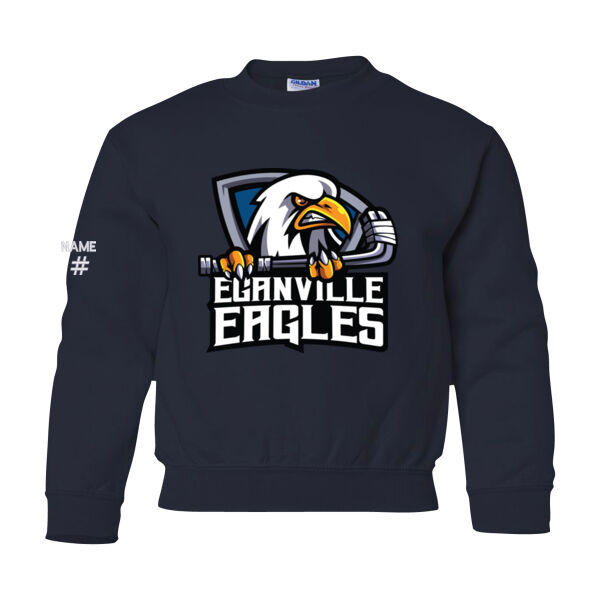 Gildan Youth Eagles Crest Printed Crewneck Thumbnail