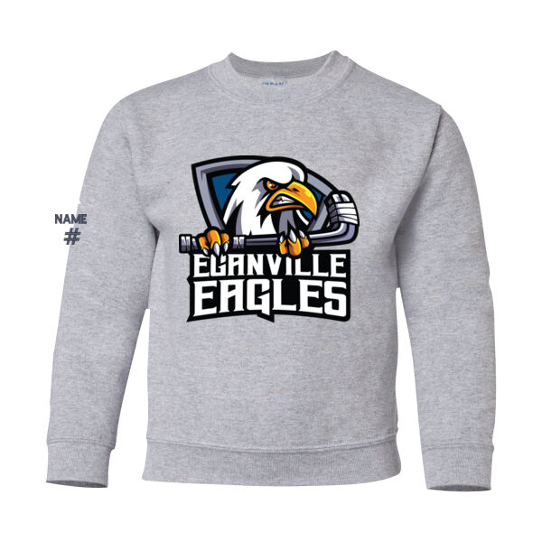 Gildan Youth Eagles Crest Printed Crewneck Thumbnail