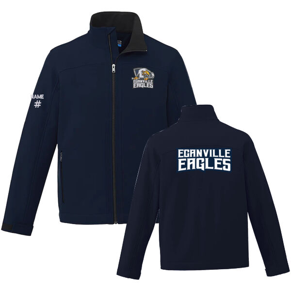 Balmy Youth Eagle Emblem Embroidered & Twill Softshell Jacket Thumbnail