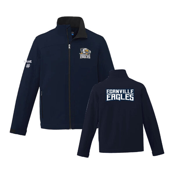 Balmy Unisex Eagles Emblem Embroidered & Twill Softshell Jacket Thumbnail