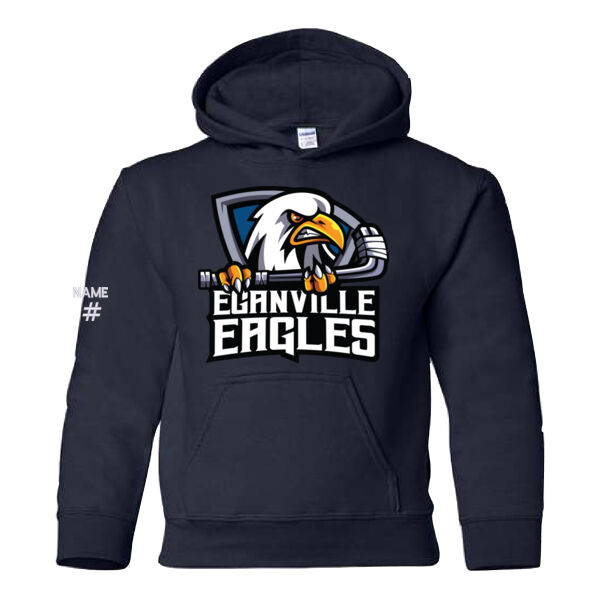 Gildan Youth Eagles Crest Printed Hoodie Thumbnail