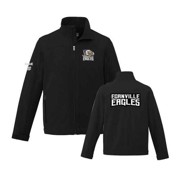 Balmy Unisex Eagles Emblem Embroidered & Twill Softshell Jacket Thumbnail